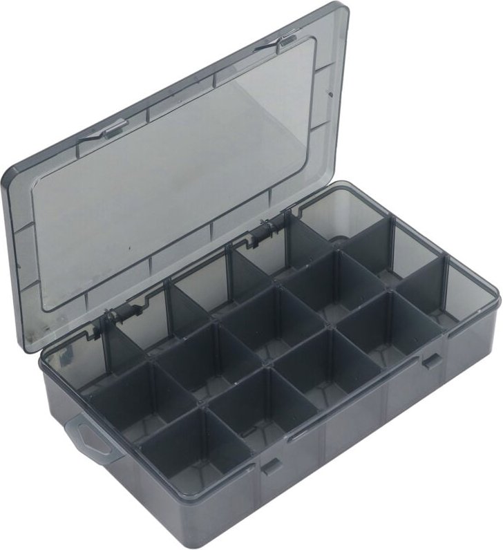 Teilebox, starke Tragfähigkeit, transparente PP-Klassifizierung, Aufbewahrungsbox, 15 Raster für Schrauben - Ej.life