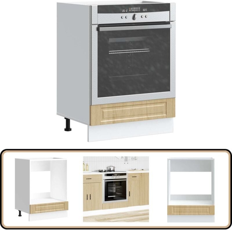 Herdumbauschrank Porto Sonoma-Eiche Holzwerkstoff - Vidaxl