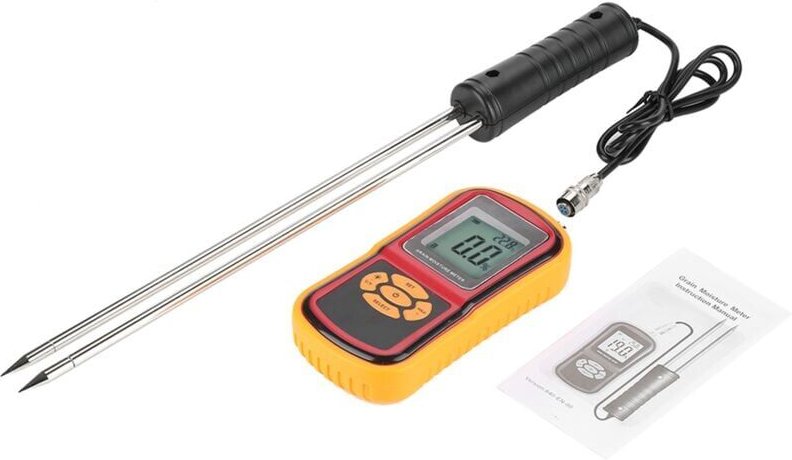 SNQ - Integriertes Getreidefeuchtigkeitsmessgerät, tragbarer Feuchtigkeitstester für Reis, Mais, Weizen, LCD-Getreidefeu...