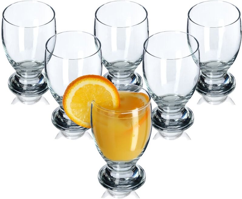 Wassergläser, 6er Set, dekoratives Gläserset, 250ml, Marie - Kadax