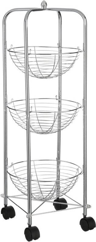 Five - Küchenwagen mit Obstkörben, 3 Ebenen, Chromstahl, 80 cm - 5 Simple Smart