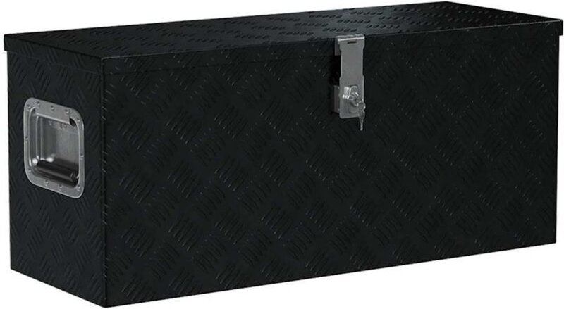 Aluminiumkiste 80×30×35 cm Schwarz Vidaxl