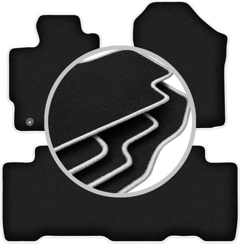 CARLUX-SILVER Autofußmatten für: Toyota Verso-S Minivan (2010-2015)