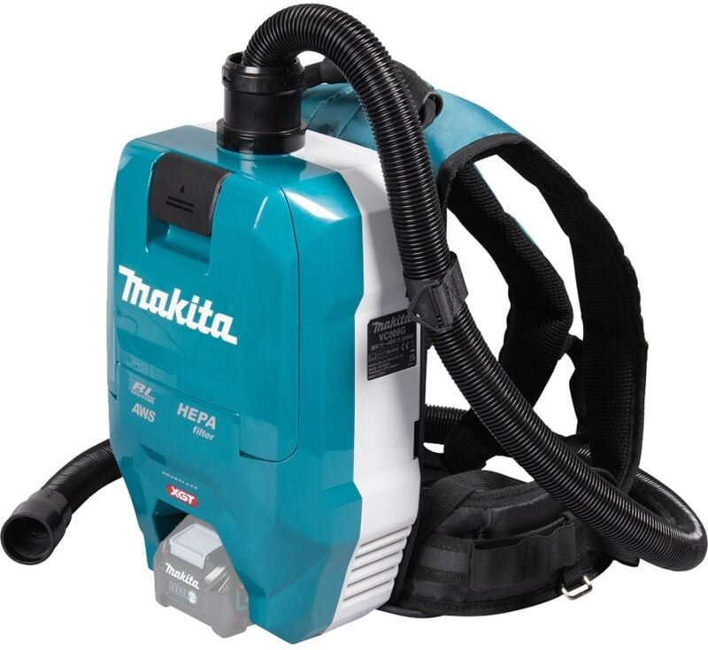 Makita - Werkzeug - 40V Akku-Rucksackstaubsauger, Volumen 2 l, ohne Akku und Ladegerät VC009GZ01