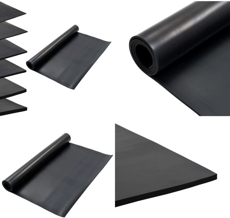 Bodenmatte Rutschfest Gummi 1,2x2 m 6 mm Glatt - Gummierung - Bodenmatte - Gummiboden - Anti-Rutschmatte - Industriebode...