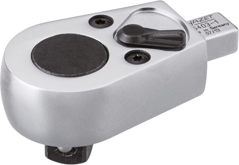 Einsteck-Umschaltknarre, Einsteck-Vierkant 9 x 12 mm, Vierkant massiv 12,5 mm (1/2), Art.Nr. 6403-1 - Hazet