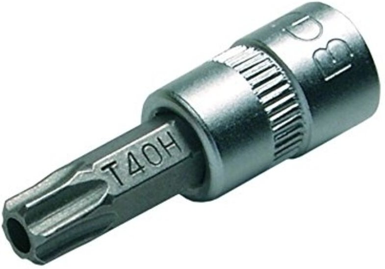 Bgs Technic - Bit-Einsatz Antrieb Innenvierkant 6,3 mm (1/4') T-Profil (für Torx) mit Bohrung T40