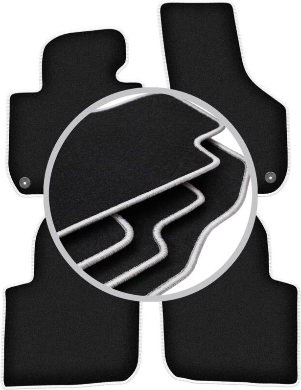 CARLUX-SILVER Autofußmatten für: Skoda Superb II Long Limousine, Kombi (2008-2015)