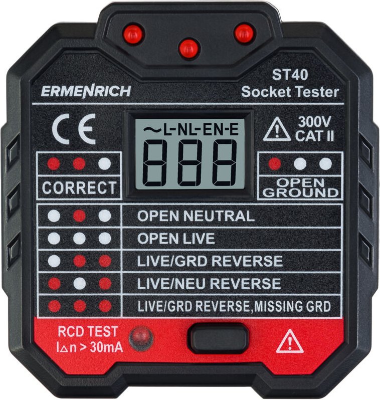 Steckerprüfgerät Ermenrich Zing ST40