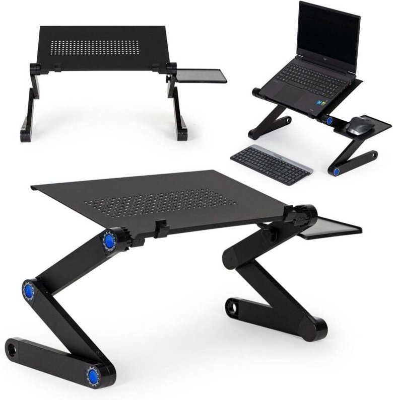 Tischstander laptopstander aus aluminium klappbar verstellbar 2 tischplatten