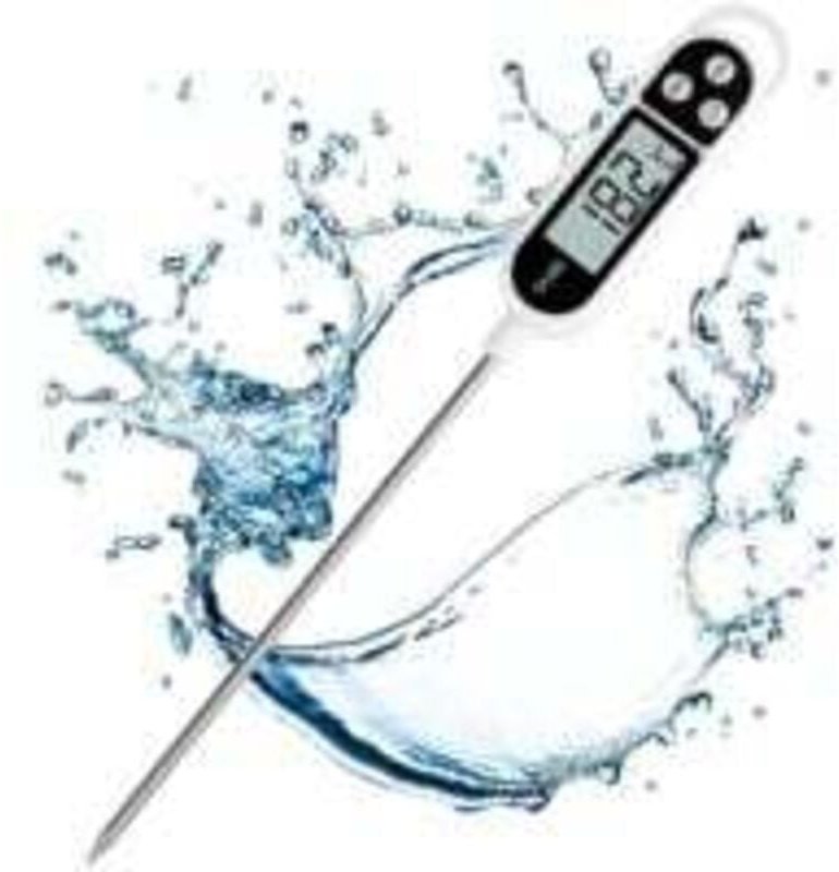 Küchenthermometer, digitales Thermometer mit langer Sonde, sofort ablesbares Kochthermometer, Fleischthermometer für Leb...