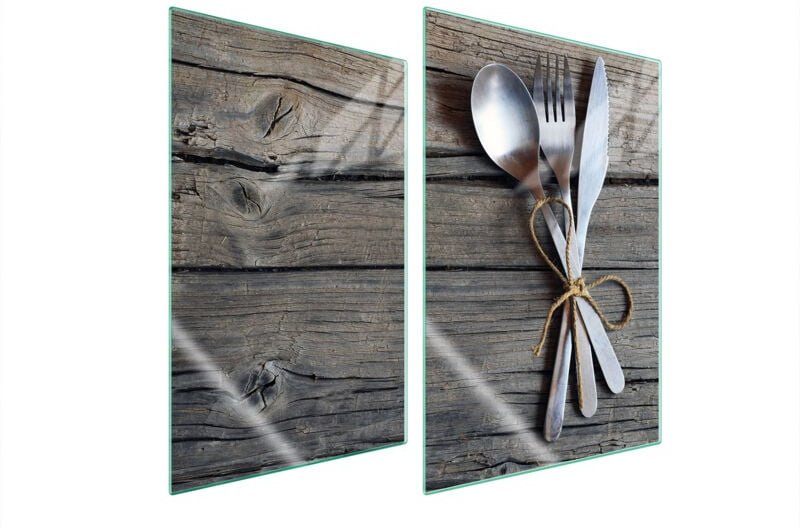 Glasschutzplatte für Küchenbestecke 2x35x52