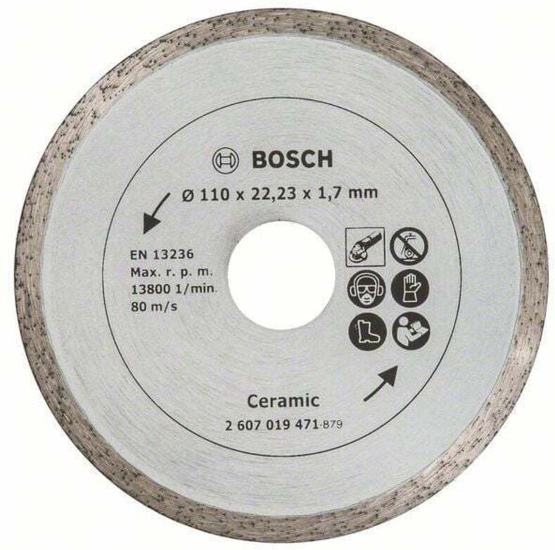 Bosch - Diamanttrennscheibe für Fliesen, Durchmesser: 110 mm - 2607019471