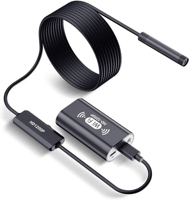 8MM WiFi Endoskop Kamera HD1200P IP67 Wasserdichte USB Inspektion Endoskop 8LED Drahtlose Endoskopie für