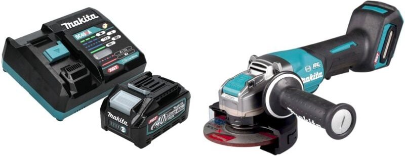 Makita GA 047 GM101 Akku Winkelschleifer 40 V max. 125 mm X-LOCK Brushless + 1x Akku 4,0 Ah + Ladegerät