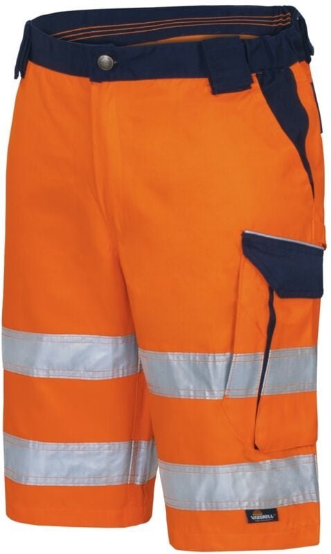 Vizwell Herren Warnschutz-Kontrast-Short VWTC114 Gr. 56 orange/marine