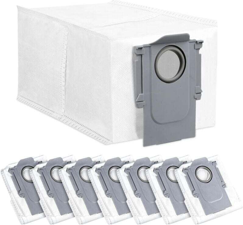 Confezione da 8 sacchetti per polvere per robot Roborock q Revo, grande capacità 2,7 litri, parti di ricambio uniche, se...