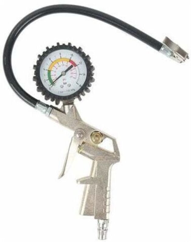 Reifenfüllpistole, Manometer, 40 mm, 16 bar, Auto-Zyklus, deutsches Kaliber – INHHUB