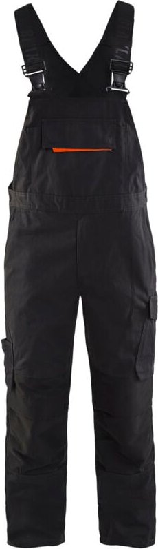 Arbeitslatzhose mit Stretch-Trägern 2695 - Schwarz/Rot 42C