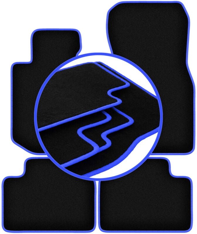 CARLUX-BLUE Autofußmatten für: BMW 4 G26 Gran Coupé (2021-2022)