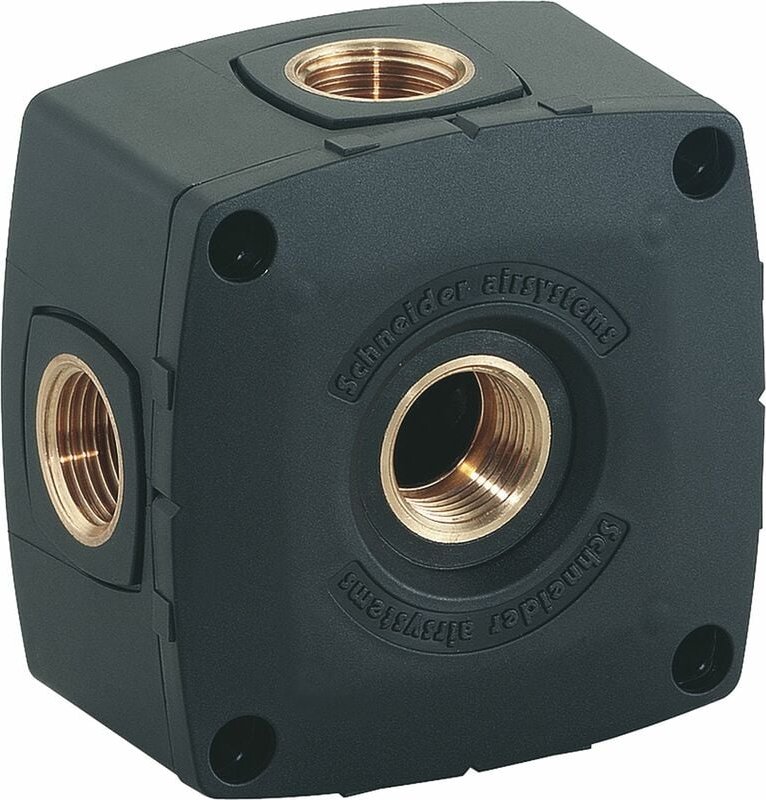 Druckluft Verteiler (Rohrleitungsdose) rld-b Verteiler 4x I-Gew. 1/2' - Schneider