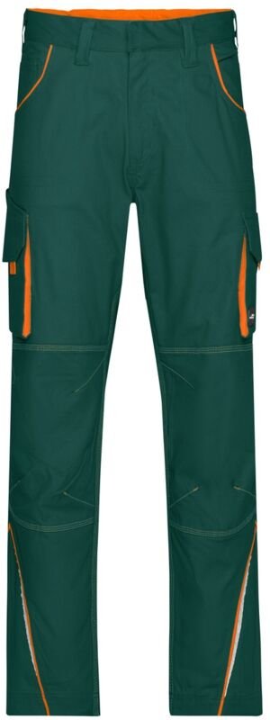 James&nicholson - Funktionelle Arbeitshose JN847 Gr. 62 dark-green/orange