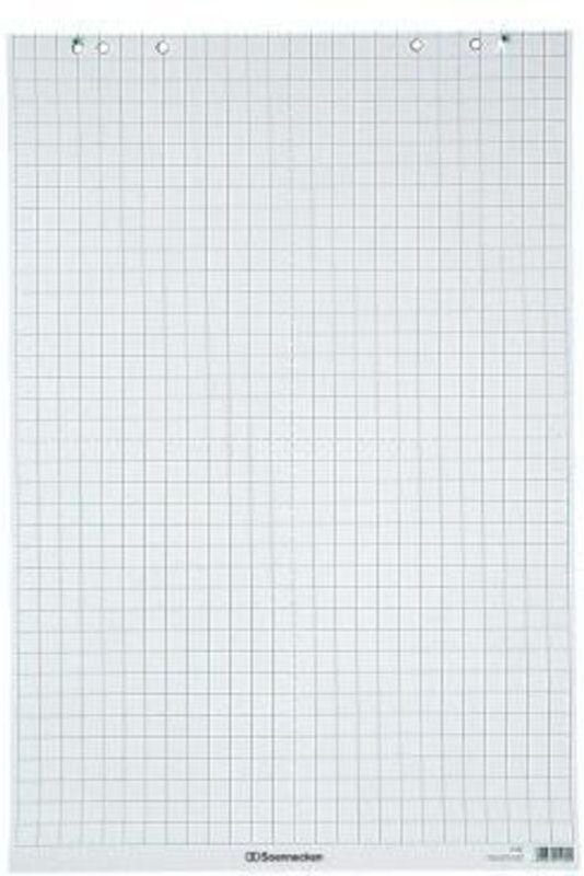 Thumbnail - Flipchartblock 68 x 99 cm (b x h) kariert 80g/m² 20 Bl./Block 5 Block/Pack.