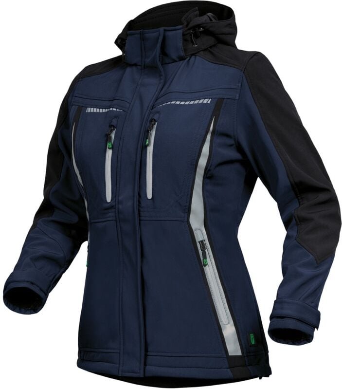 Thumbnail - Leibwächter Sommer-Softshelljacke Damen FLXDS Gr. 34 marine/schwarz