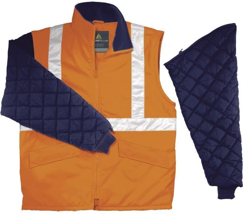 Thumbnail - Delta Plus - Freeway Gilet De Signalisation Manches Amovibles Orange- Freewhvor0 54/56 (Xl)