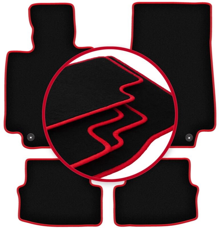 CARLUX-RED Autofußmatten für: Mercedes C W205 Cabrio, Coupé (2015-)
