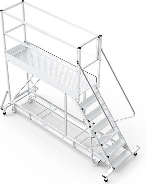 Mobile Plattform mit Geländer total - Maximale Arbeitshöhe 4.00m - PTF210-PT-KRE