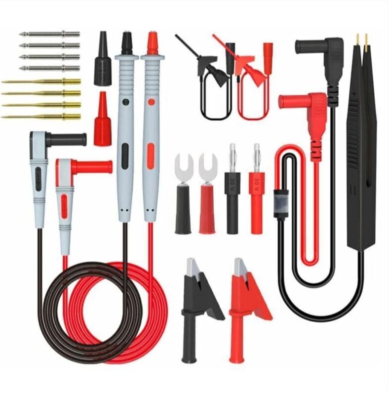 Thumbnail - Ulisem - Multimeter-Messleitungssatz – Digitale elektrische Prüfspitzen mit Krokodilklemmen
