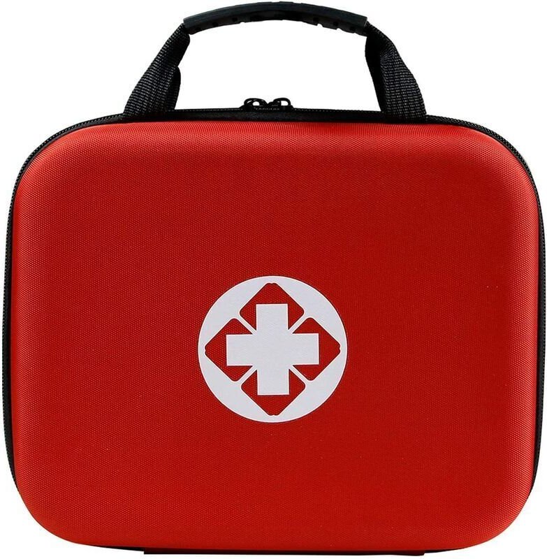 FOREHILL Leeres Erste-Hilfe-Set, wasserdichte Aufbewahrungstasche für Medikamente mit Hartschale, kompakte Überlebenstas...