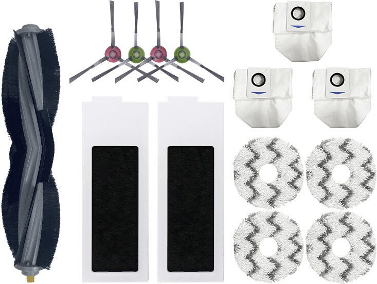Zubehör für Ecovacs Deebot X1 Omni / X1 e Omni / X1 Turbo Staubsauger, 1 Hauptbürste, 4 Seitenbürsten, 4 Mopp, 2 Filter,...