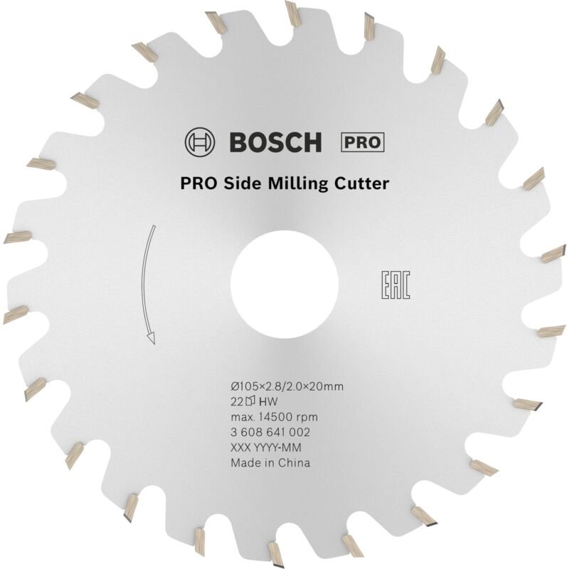 Pro Scheibenfräser, 105×20×2,8 mm, 22 Zähne - Bosch