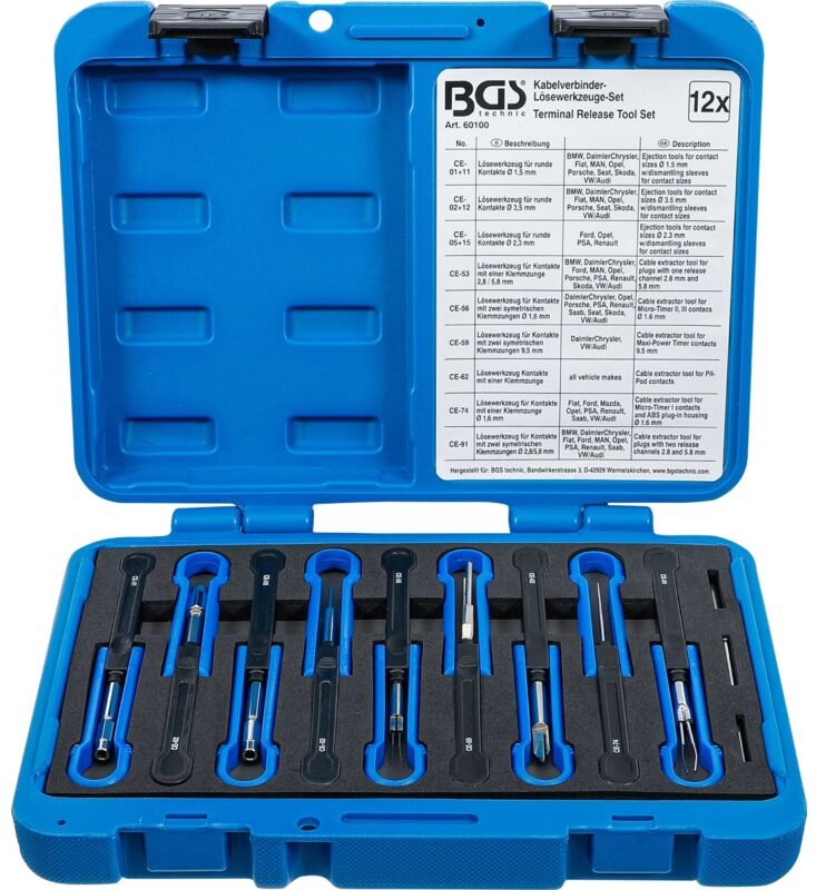 Bgs Technic - Kabelverbinder-Lösewerkzeug-Satz universal 12-tlg.