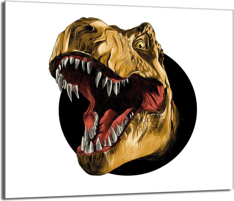 Glasschutzplatte für den Herd 60x52 Dinosaurier