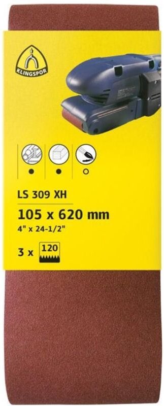 Klingspor - ls 309 xh Hobbänder, 105 x 620 mm Korn 80 F5, SB-verpackt im Reiter