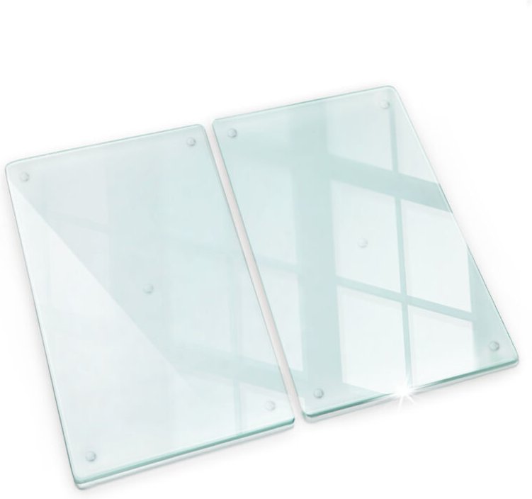 Thumbnail - Tulup - Glasschneideplatten - Schneidebrett aus Glas - Transparent - Herdabdeckplatten - Gehärtetes Glas – 2x30x52 cm