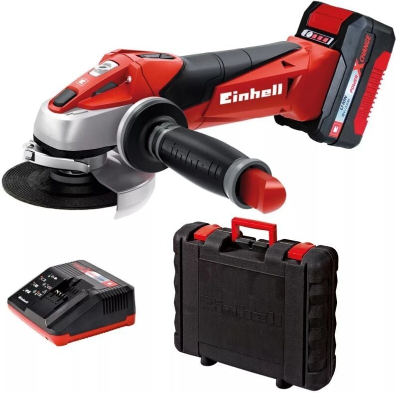 Trade Shop - 18V lithium-akku-winkelschleifer Einhell te-ag 18 Li kit flex 115MM -