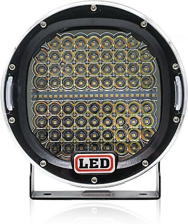 Woosien - 7-Zoll-300-W-Offroad-LED-Arbeitslichtleiste Weiß + Bernstein, runde Auto-Arbeitslampe für lkw 4WD atv Utv Suv