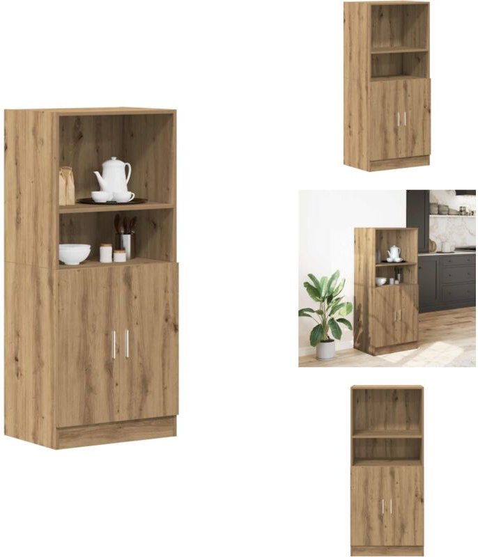 Küchenschrank Artisan-Eiche 57x41,5x131,5 cm Holzwerkstoff - Küchenschrank - Küchenschränke - Schrank - Vorratsschrank