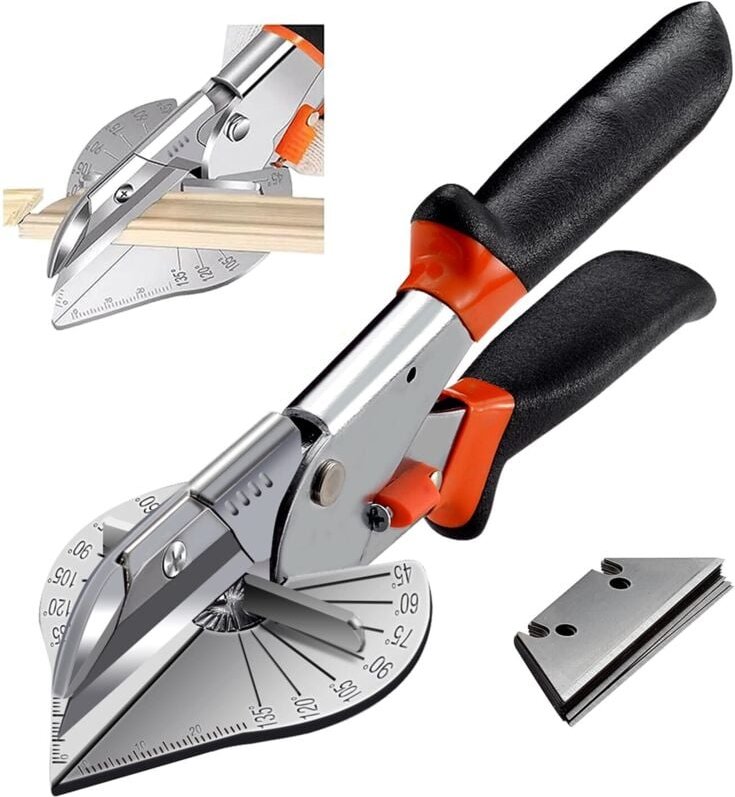 45°-135° Winkel-Gehrungsschere, Multifunktions-Kabelkanalschere, Viertelstab-Schneidwerkzeug zum Schneiden von PVC-Rohre...