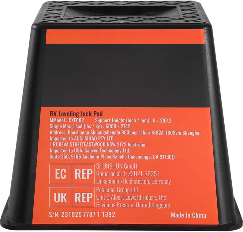 Trailer Jack Block,4er-Pack Nivellierblöcke für Wohnmobile,jeweils 6000lbs Tragkraft,langlebige Stabilisierungsblöcke au...