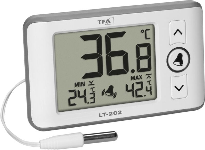 Digitales Profi-Thermometer mit Kabelfühler lt 202 Thermometer Weiß 30.1052.02 - Tfa Dostmann