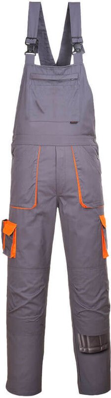 Texo Kontrast Trägerhose Grau XL