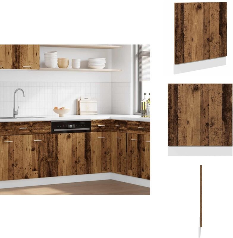 Geschirrspülerblende Altholz-Optik 60x1,5x67 cm Holzwerkstoff - Geschirrspülerblende - Geschirrspülerblenden - Blende - ...