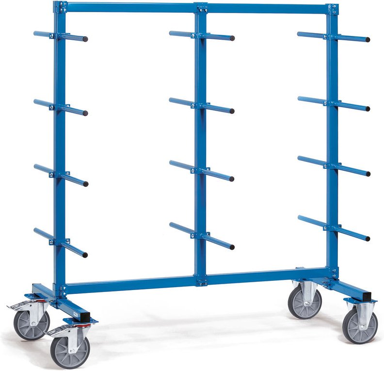 Fetra Tragarmwagen 1200x800mm, 24 Tragarme zweiseitig mit PVC-Schlauch überzogene Tragarme