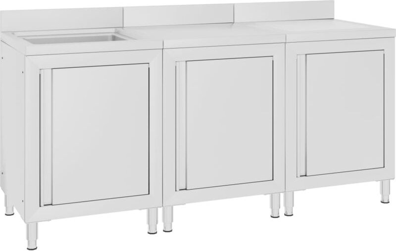 Vidaxl - Gastro-Spülenunterschrank 180x60x96 cm Edelstahl
