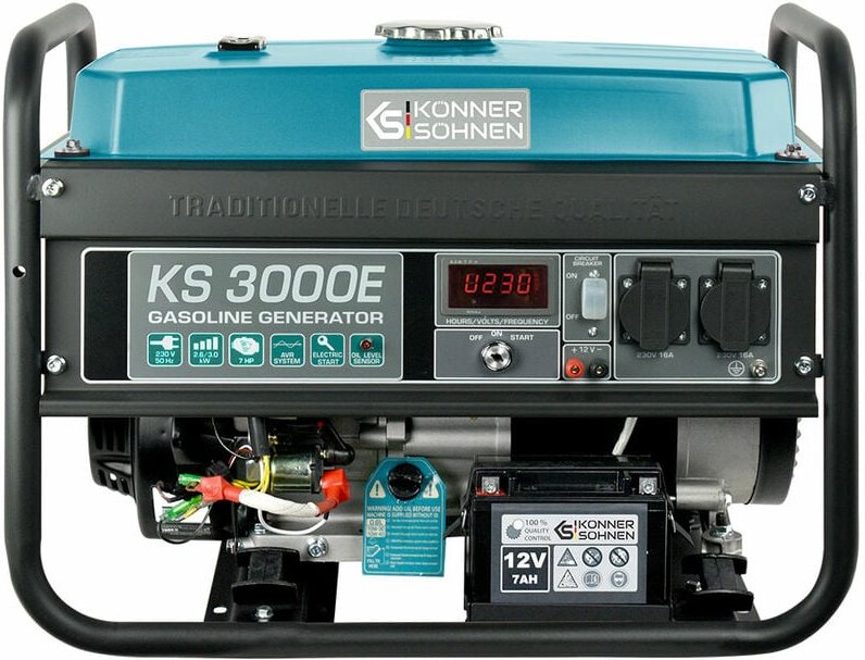 Könner&söhnen - ks 3000E Stromerzeuger Generator Benzin Notstromaggregat 3000 Watt mit E-Start
